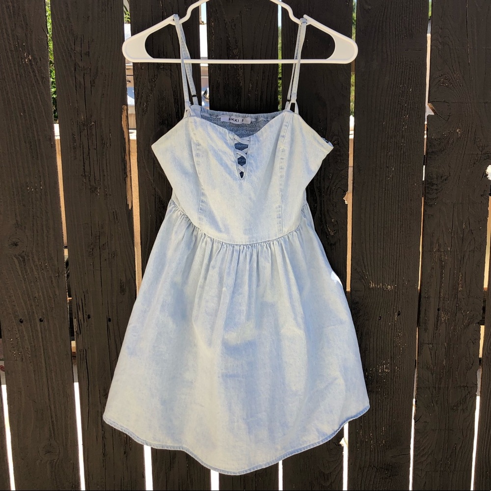 Blue denim dress
